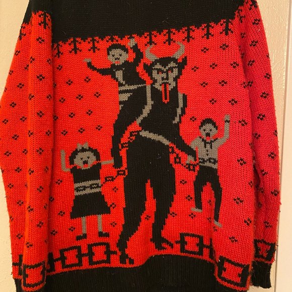 Middle Of Beyond Krampus Cardigan 